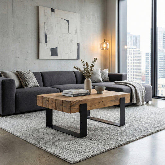 Balken Wohnzimmertisch