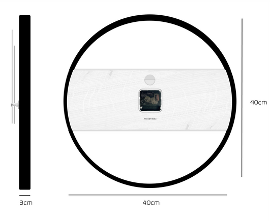 Eichenzeit. Wanduhr aus Eichenholz ⌀40cm. #118