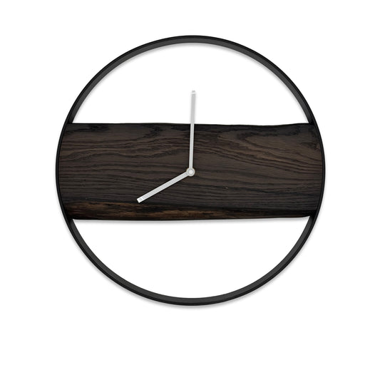 Mooreichenzeit. Wanduhr aus Mooreiche ⌀40cm. #072