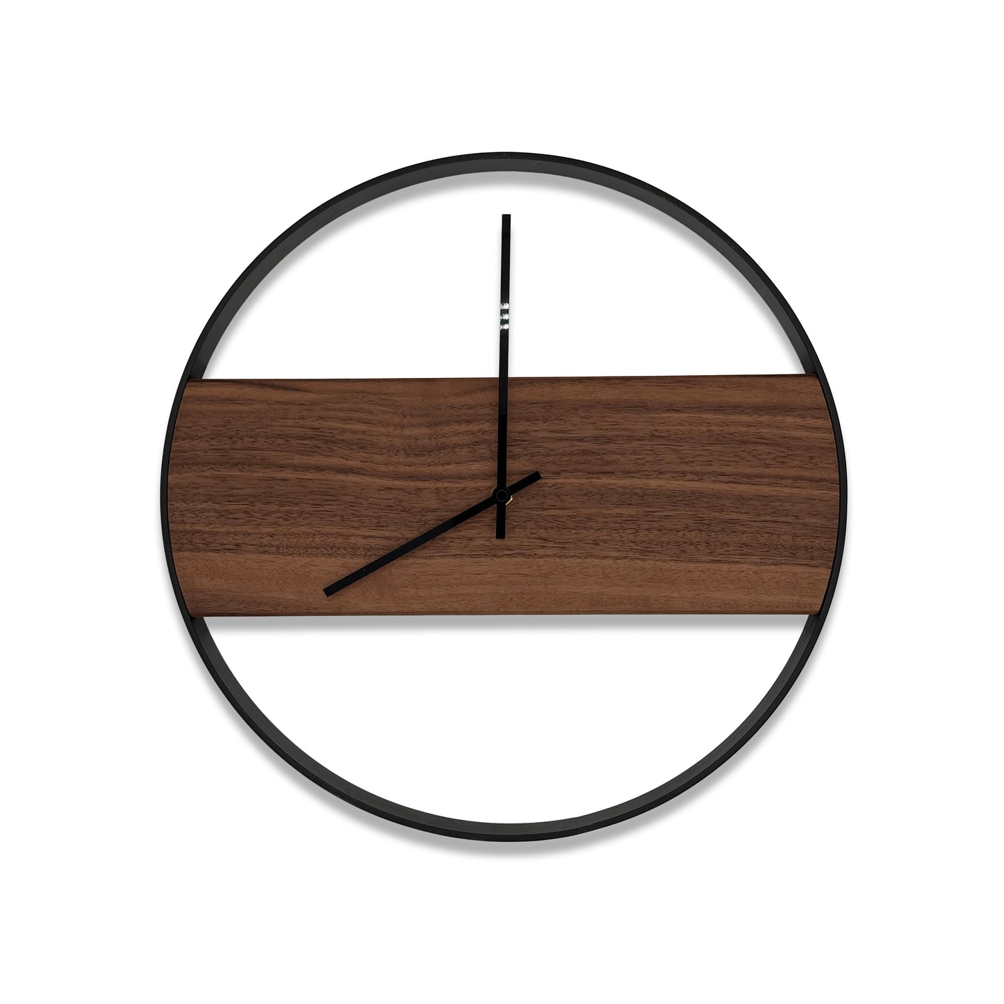 Nusszeit. Wanduhr aus Nussholz ⌀40cm. #075