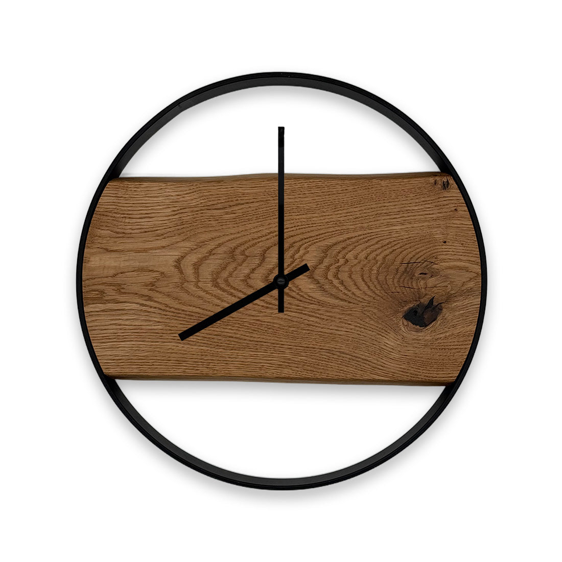 Kleine Eichenzeit. Wanduhr aus Eichenholz ⌀30cm. #120