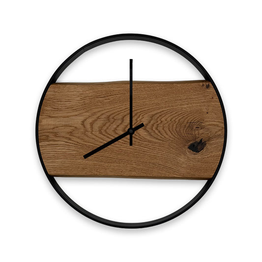 Kleine Eichenzeit. Wanduhr aus Eichenholz ⌀30cm. #120