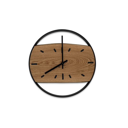 Kleine Eichenzeit. Wanduhr aus Eichenholz ⌀30cm. #131
