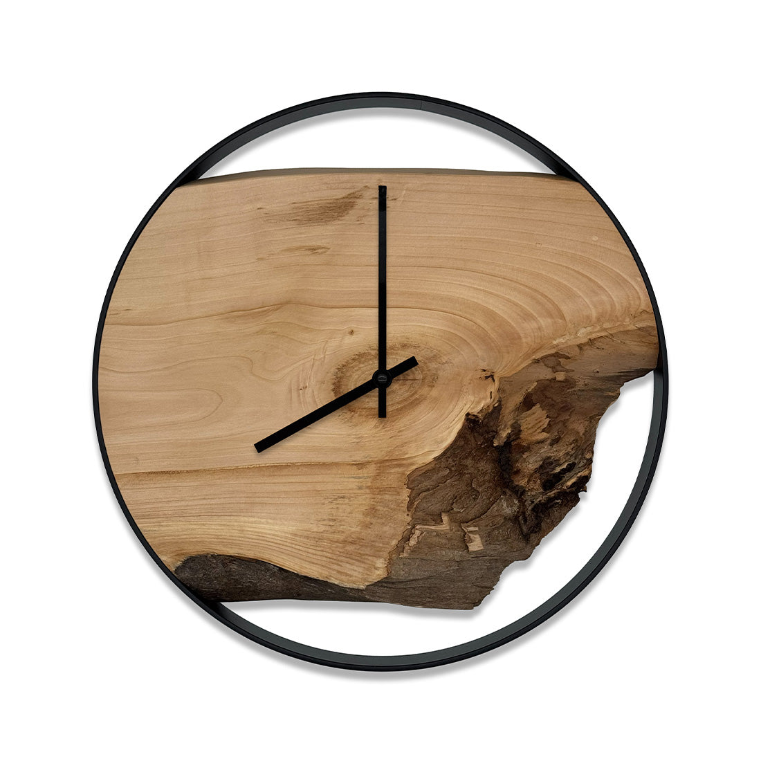 Pappelzeit. Wanduhr aus Pappelholz ⌀40cm. #148