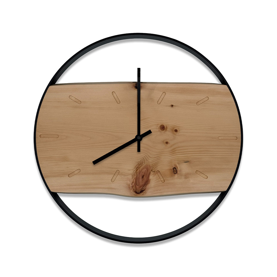 Zirbenzeit. Wanduhr aus Zirbenholz ⌀40cm. #149